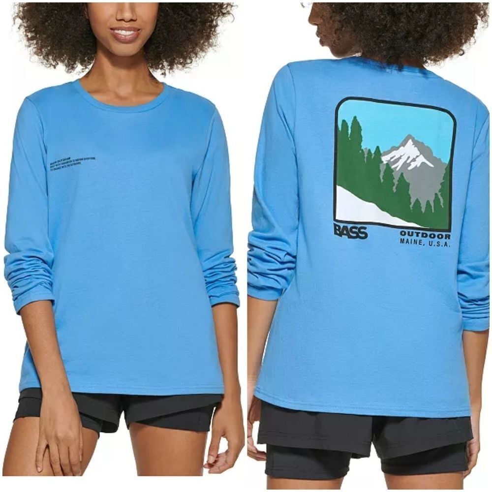 Bass Outdoor Cotton Long-Sleeve T-Shirt sz Lg